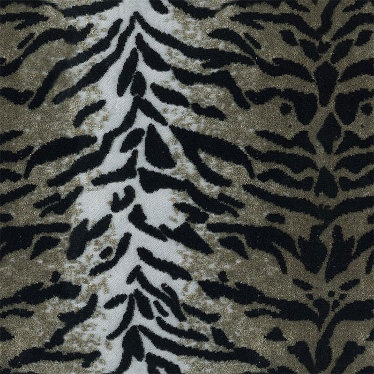 Høj kvalitet Jacquard Velvet Tiger Animal Skin Mønster Sofa Stof